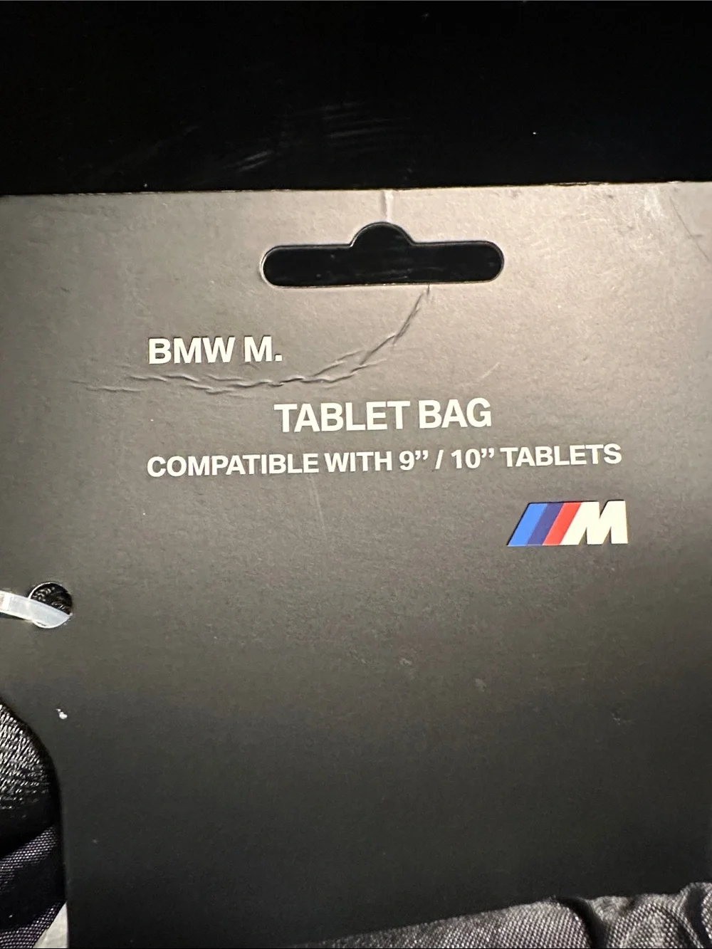BMW Black Men's Messenger Bag with M Stripe Accent
